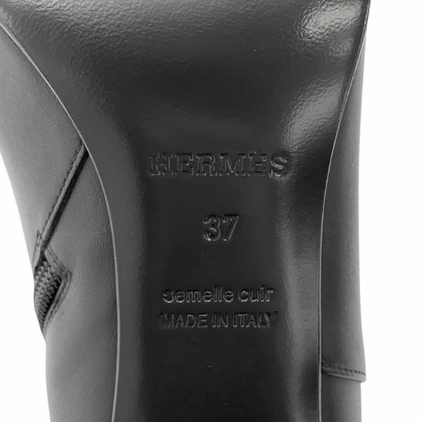 エルメス ブーツ サンジェルマン カーフレザー レディースサイズ37 HERMES 靴 黒