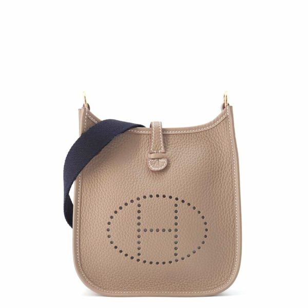 エルメス エブリンTPM アマゾン エトゥープ/ブルーインディゴ/ゴールド金具 トリヨンクレマンス W刻印