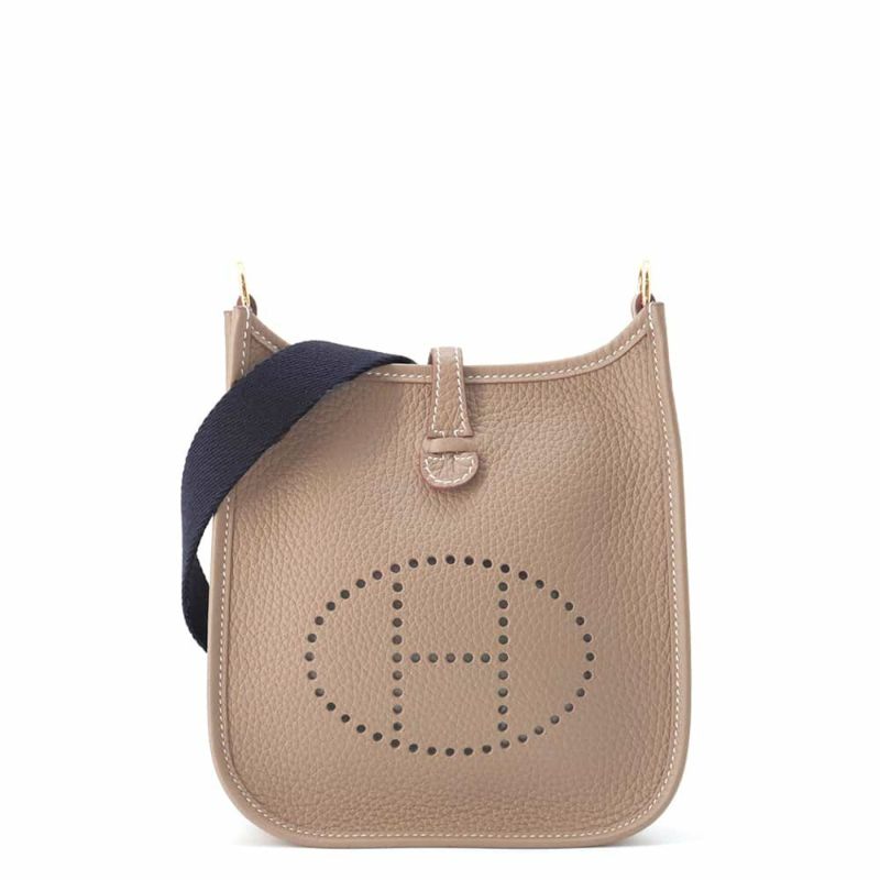 エルメス エブリンTPM アマゾン エトゥープ/ブルーインディゴ/ゴールド金具 トリヨンクレマンス W刻印