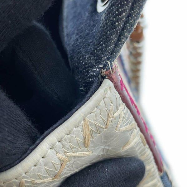 シャネル チェーンショルダーバッグ ココマーク パッチワーク クラシック フラップ デニム キャンバス CHANEL 2wayバッグ