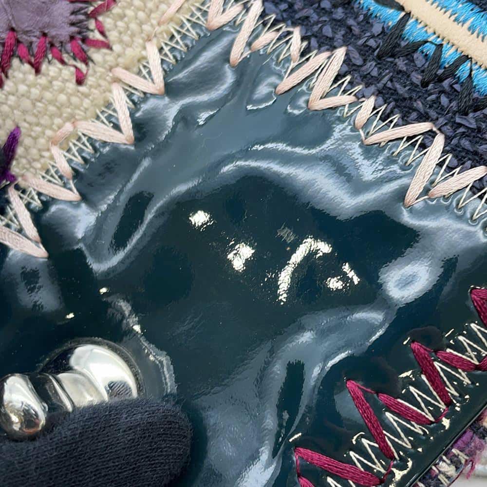 シャネル チェーンショルダーバッグ ココマーク パッチワーク クラシック フラップ デニム キャンバス CHANEL 2wayバッグ