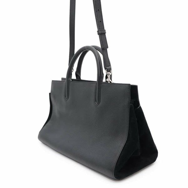 サンローランパリ ハンドバッグ カバリブゴーシュ レザー スエード SAINT LAURENT PARIS 2wayショルダー 黒