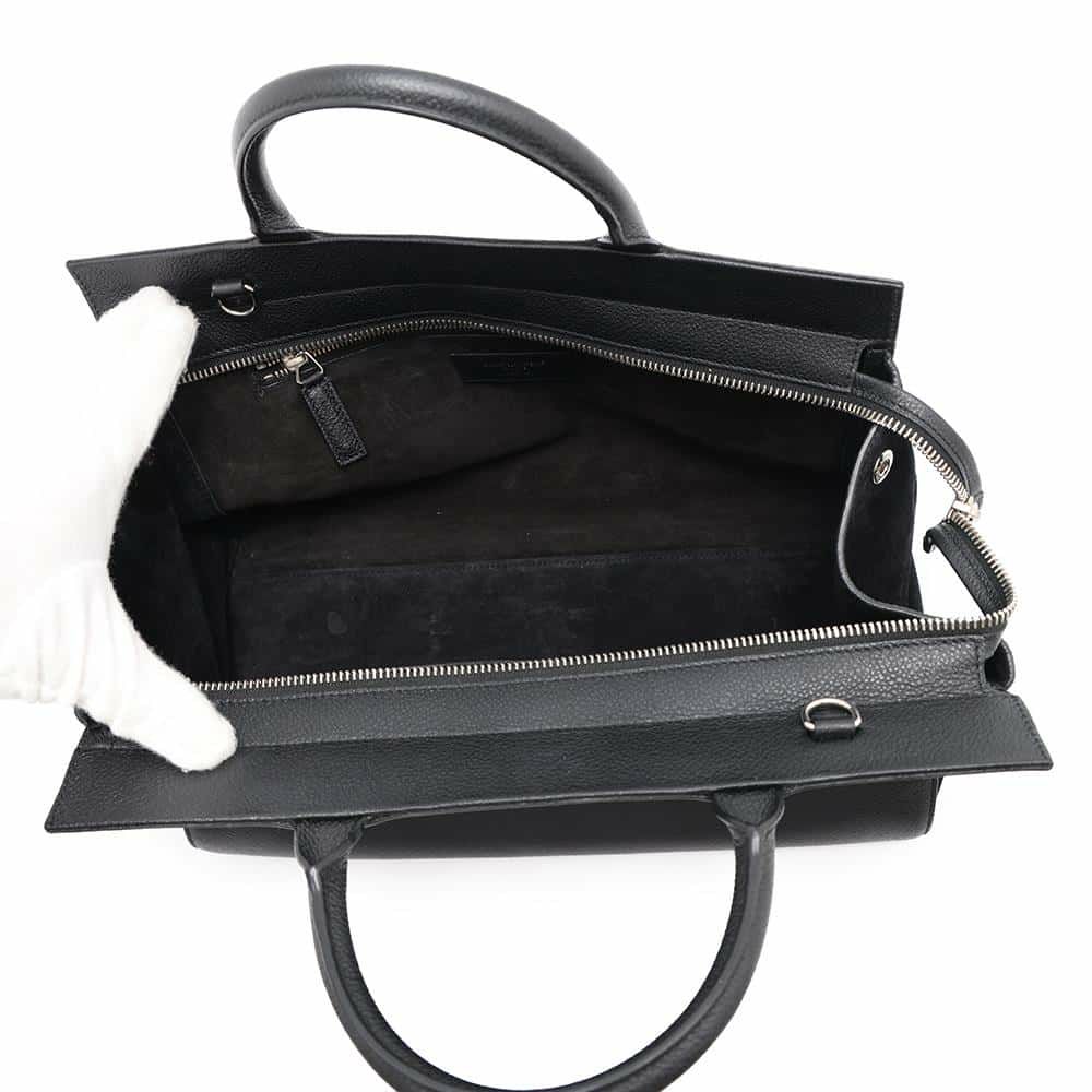 サンローランパリ ハンドバッグ カバリブゴーシュ レザー スエード SAINT LAURENT PARIS 2wayショルダー 黒