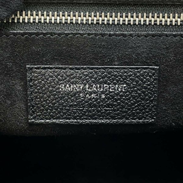 サンローランパリ ハンドバッグ カバリブゴーシュ レザー スエード SAINT LAURENT PARIS 2wayショルダー 黒