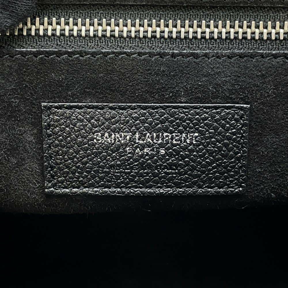 サンローランパリ ハンドバッグ カバリブゴーシュ レザー スエード SAINT LAURENT PARIS 2wayショルダー 黒
