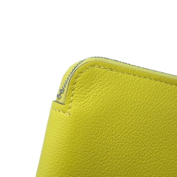 エルメス 長財布 アザップロング シルクイン ライム/シルバー金具 エバーカラー B刻印 HERMES 財布