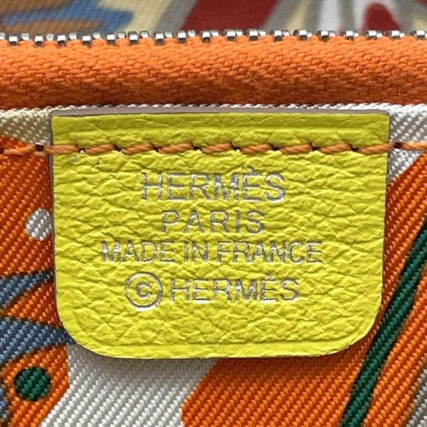 エルメス 長財布 アザップロング シルクイン ライム/シルバー金具 エバーカラー B刻印 HERMES 財布