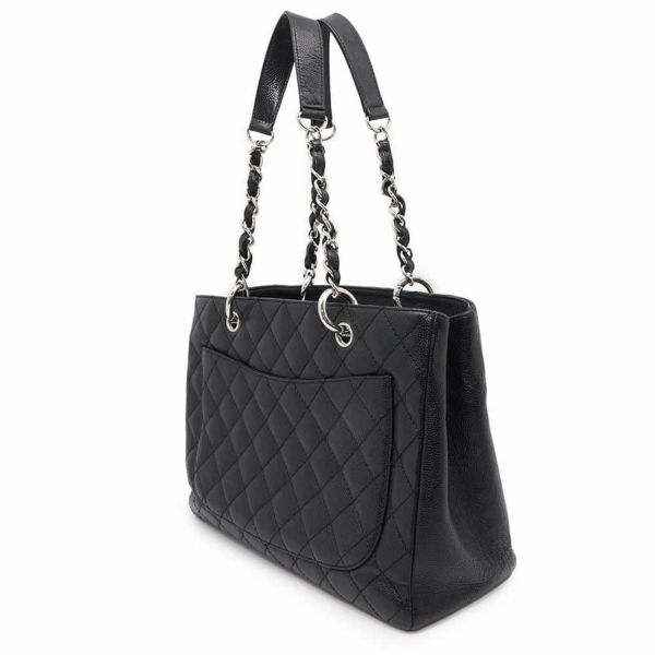 シャネル チェーントートバッグ ココマーク マトラッセ GST キャビアスキン A50995 CHANEL ショルダーバッグ 黒