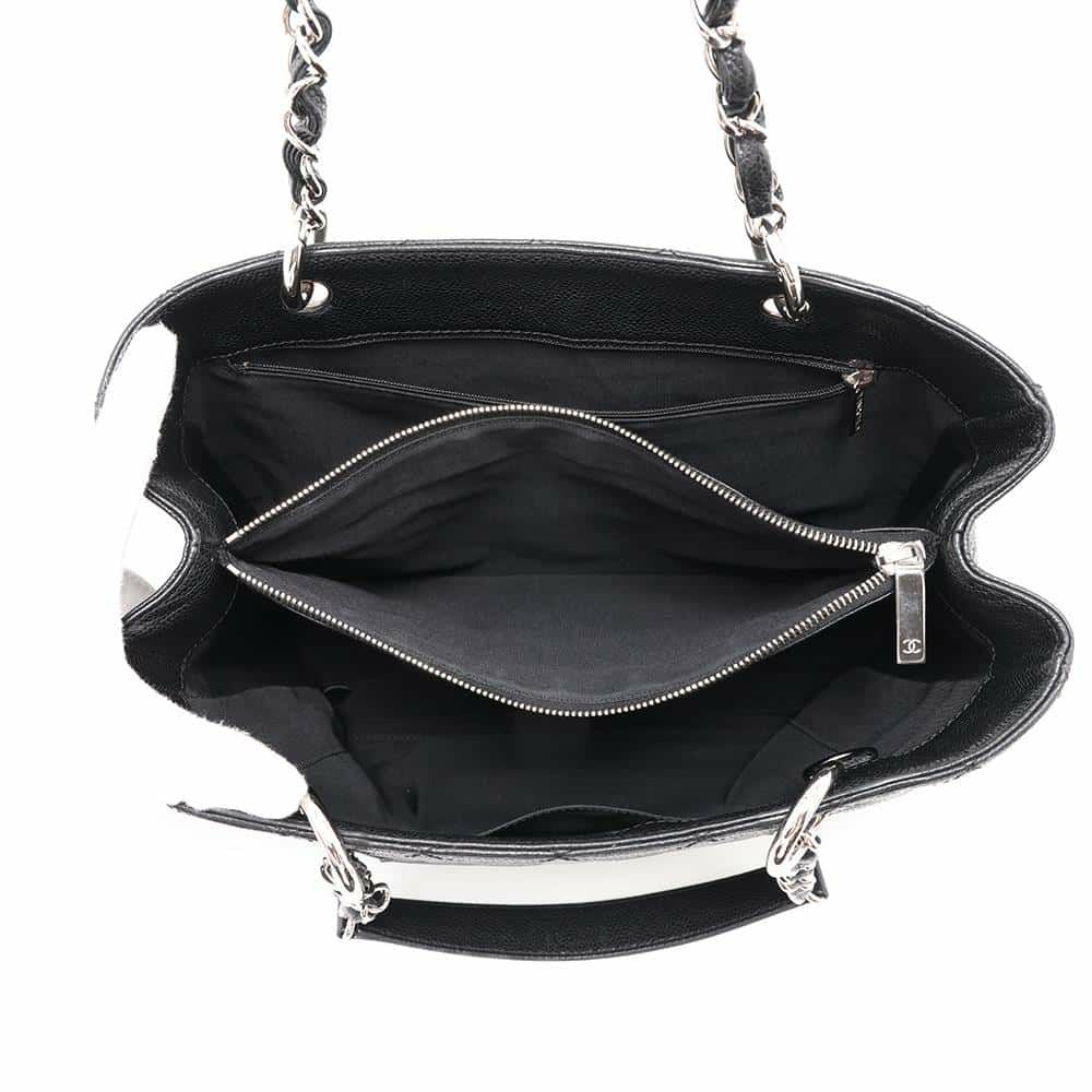 シャネル チェーントートバッグ ココマーク マトラッセ GST キャビアスキン A50995 CHANEL ショルダーバッグ 黒