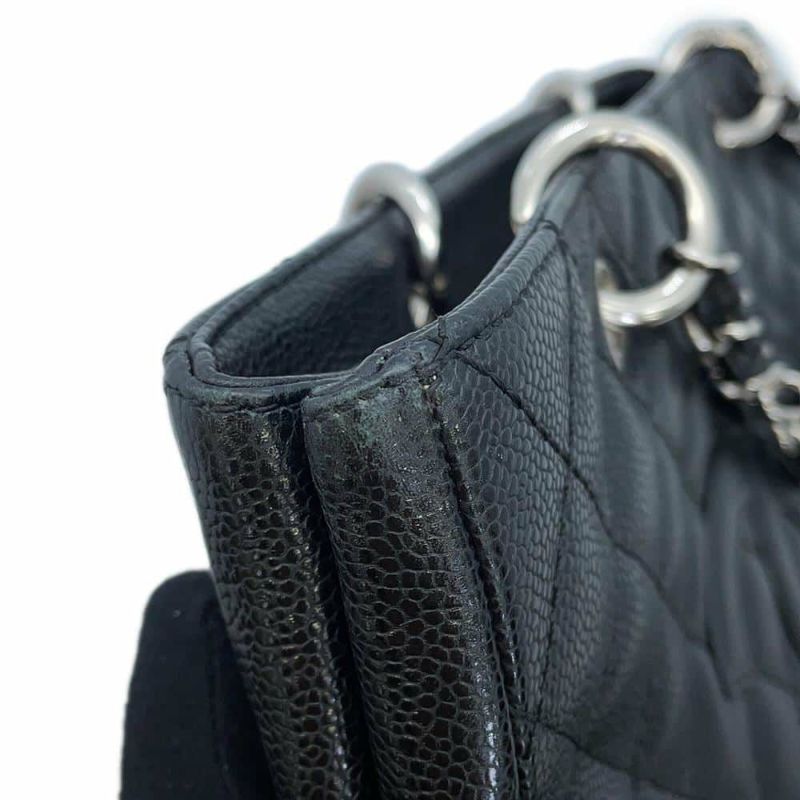 シャネル チェーントートバッグ ココマーク マトラッセ GST キャビアスキン A50995 CHANEL ショルダーバッグ 黒