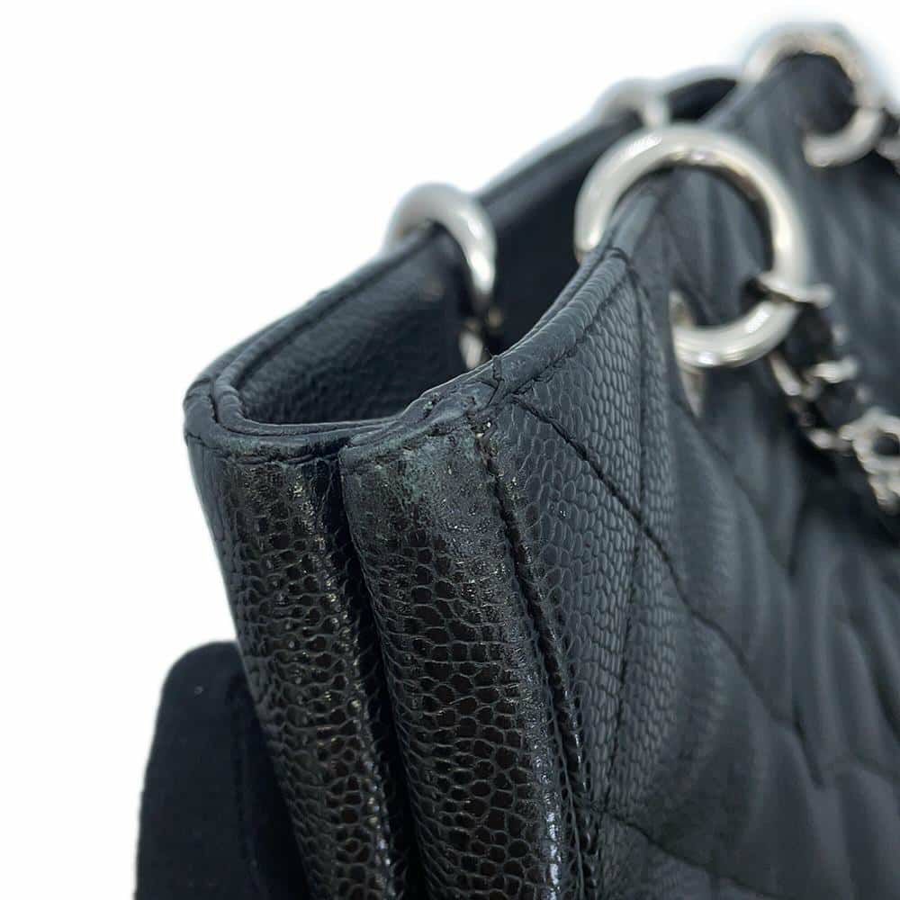 シャネル チェーントートバッグ ココマーク マトラッセ GST キャビアスキン A50995 CHANEL ショルダーバッグ 黒