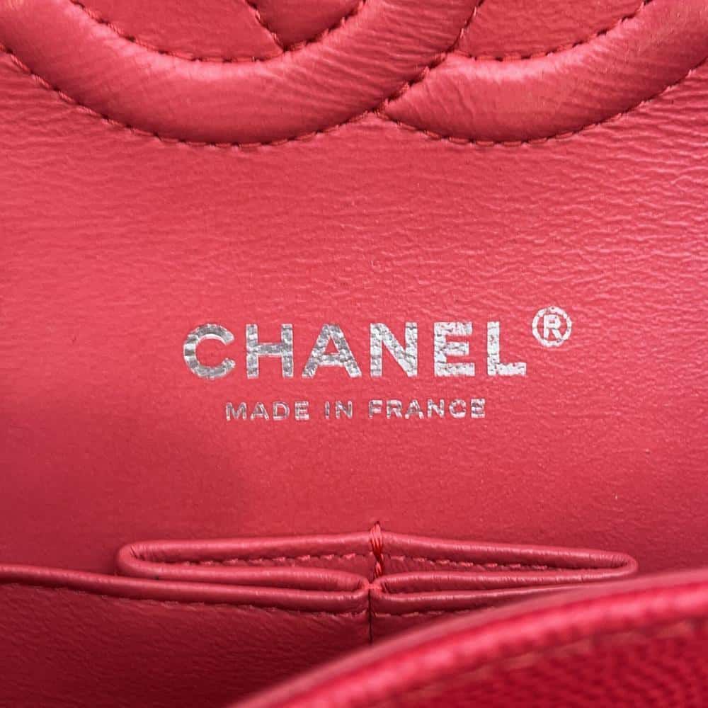 シャネル チェーンショルダーバッグ マトラッセ25 ココマーク キャビアスキン ダブルチェーン A01112 CHANEL
