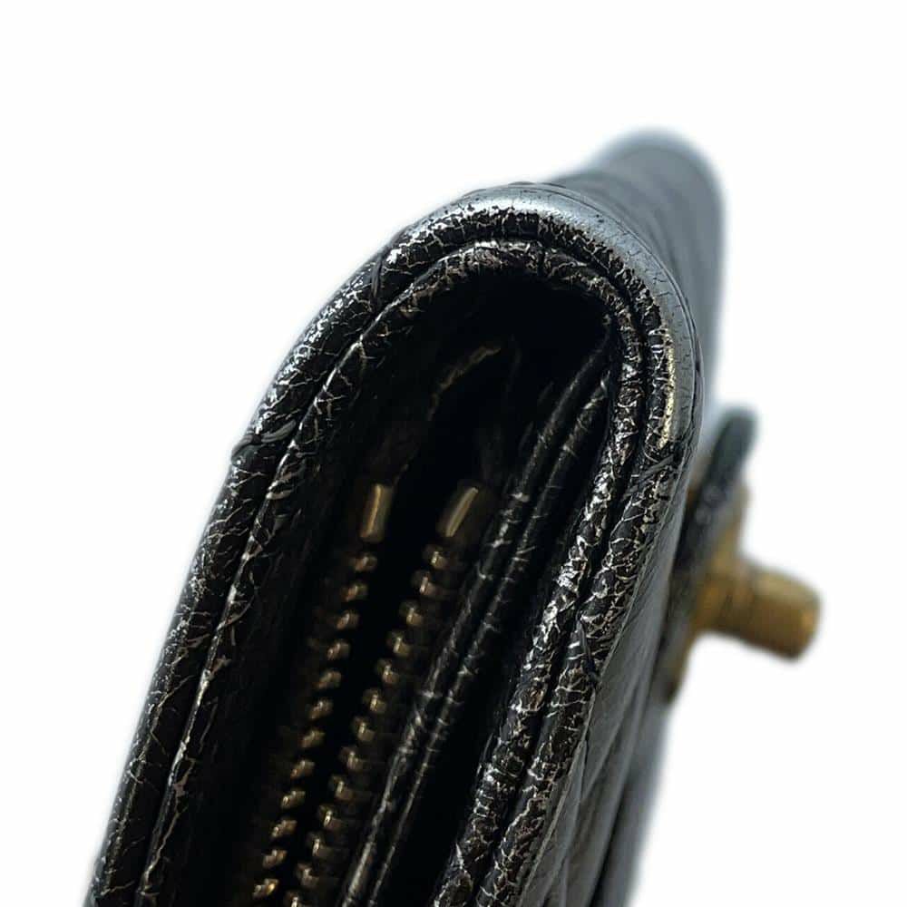 シャネル チェーンショルダーバッグ マトラッセ ココマーク ターンロック シルバー CHANEL バッグ 黒