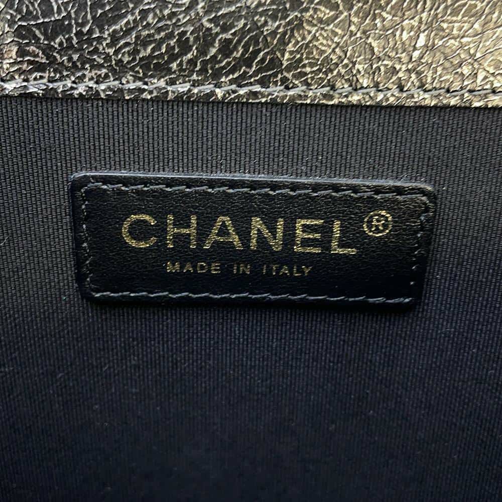 シャネル チェーンショルダーバッグ マトラッセ ココマーク ターンロック シルバー CHANEL バッグ 黒