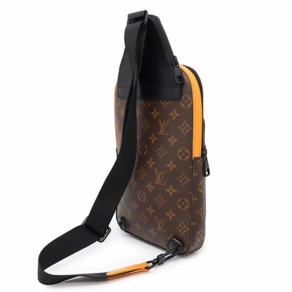 ルイヴィトン ボディバッグ モノグラム・マカサー アヴェニュー・スリングバッグ M46718 LOUIS VUITTON 黒 ブラック