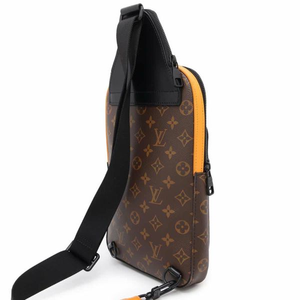 ルイヴィトン ボディバッグ モノグラム・マカサー アヴェニュー・スリングバッグ M46718 LOUIS VUITTON 黒 ブラック