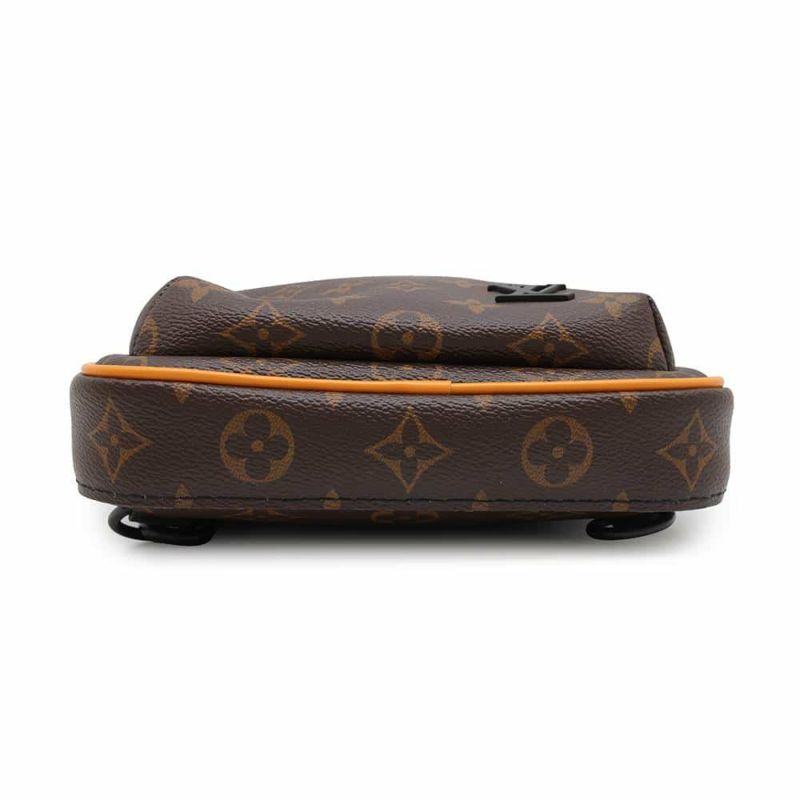 ルイヴィトン ボディバッグ モノグラム・マカサー アヴェニュー・スリングバッグ M46718 LOUIS VUITTON 黒 ブラック