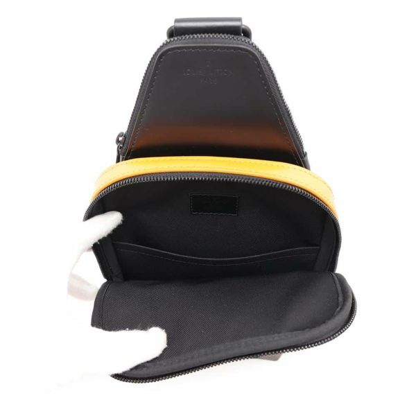 ルイヴィトン ボディバッグ モノグラム・マカサー アヴェニュー・スリングバッグ M46718 LOUIS VUITTON 黒 ブラック