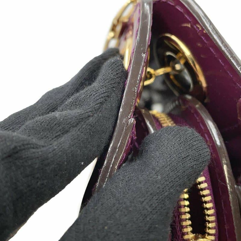 ルイヴィトン チェーンショルダーバッグ モノグラム・ヴェルニ ヴァージニアPM M90137 LOUIS VUITTON パープル