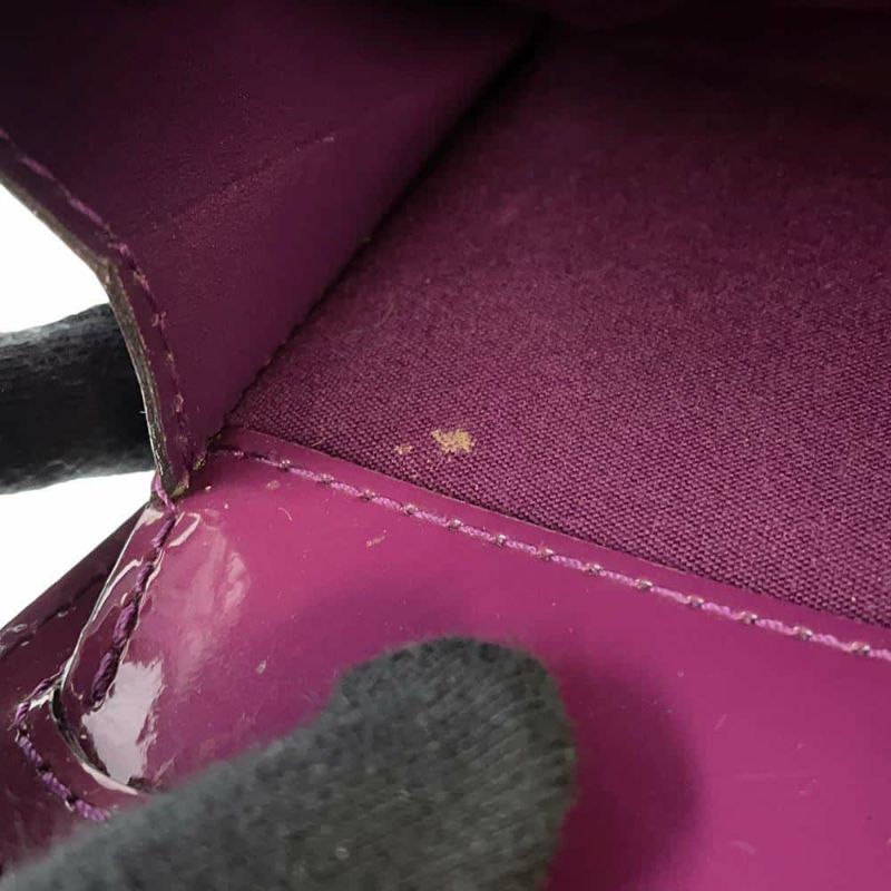 ルイヴィトン チェーンショルダーバッグ モノグラム・ヴェルニ ヴァージニアPM M90137 LOUIS VUITTON パープル