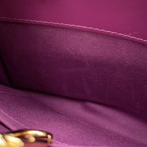 ルイヴィトン チェーンショルダーバッグ モノグラム・ヴェルニ ヴァージニアPM M90137 LOUIS VUITTON パープル