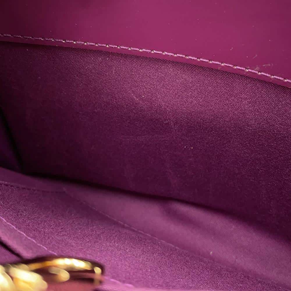ルイヴィトン チェーンショルダーバッグ モノグラム・ヴェルニ ヴァージニアPM M90137 LOUIS VUITTON パープル