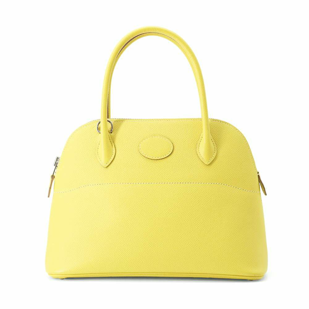 エルメス ハンドバッグ ボリード27 ライム/シルバー金具 エプソン Y刻印 2wayショルダー