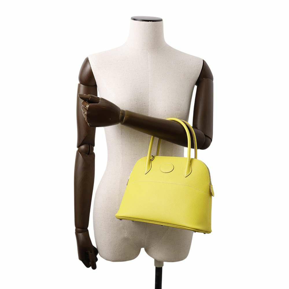 エルメス ハンドバッグ ボリード27 ライム/シルバー金具 エプソン Y刻印 2wayショルダー