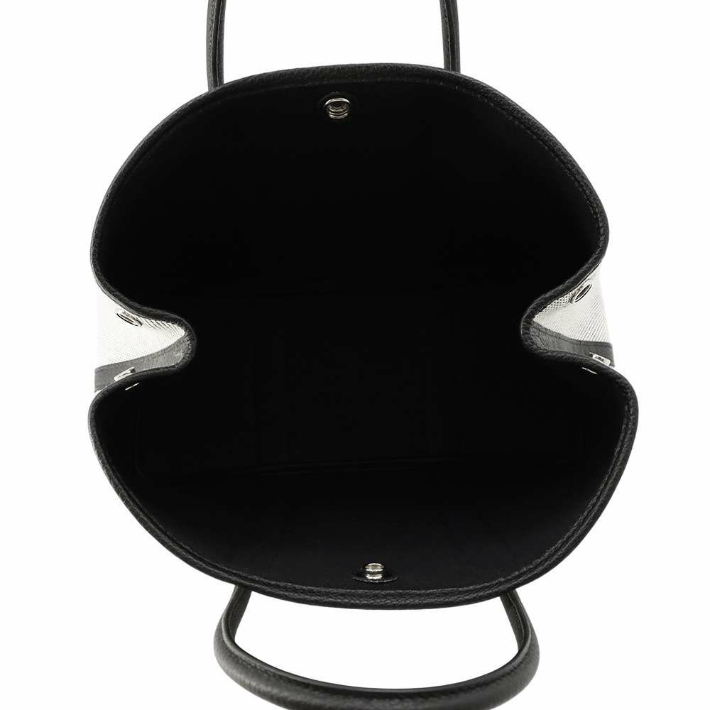 エルメス ガーデンパーティTPM エクリュ/ブラック/シルバー金具 ネゴンダ/トワルアッシュ Y刻印 黒