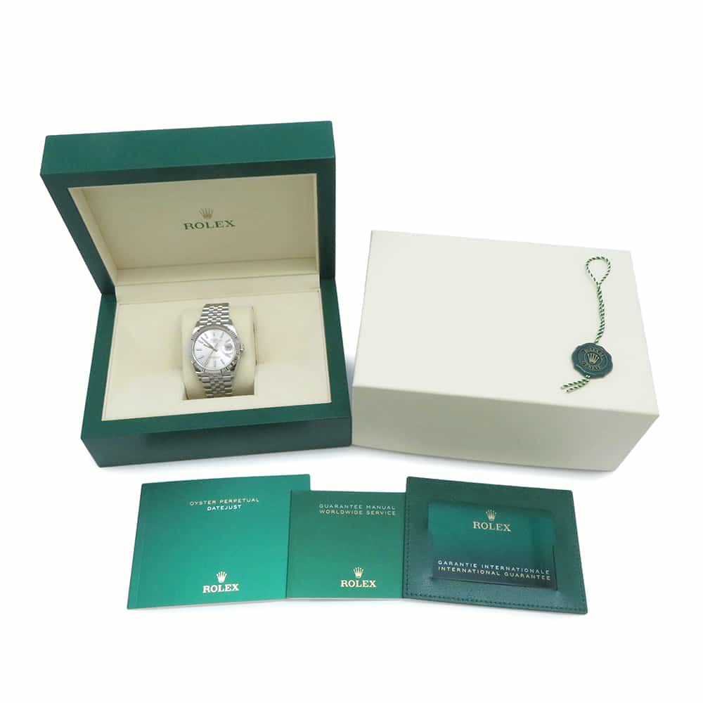 ロレックス デイトジャスト36 SS/K18WG ランダムシリアル ルーレット 126234 ROLEX 腕時計 シルバー文字盤