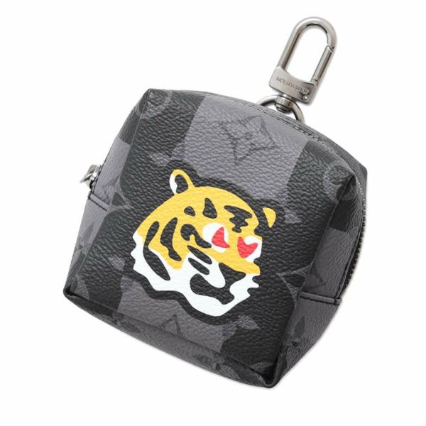 ルイヴィトン バッグチャーム モノグラム・エクリプス ポルト クレ・スクエアード ポーチ LV MADE MP3224 ブラック 黒