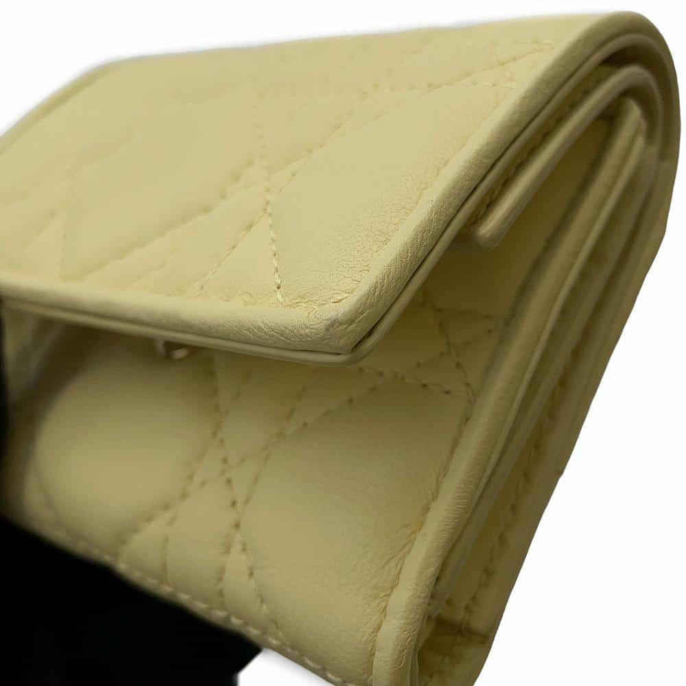 クリスチャン・ディオール 三つ折り財布 レディディオール ロータスウォレット カナージュ S0181ONMJ