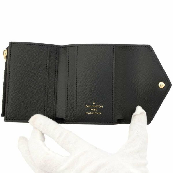 ルイヴィトン 三つ折り財布 モノグラム ポルトフォイユ・ゾエ M80725 黒 ブラック 財布