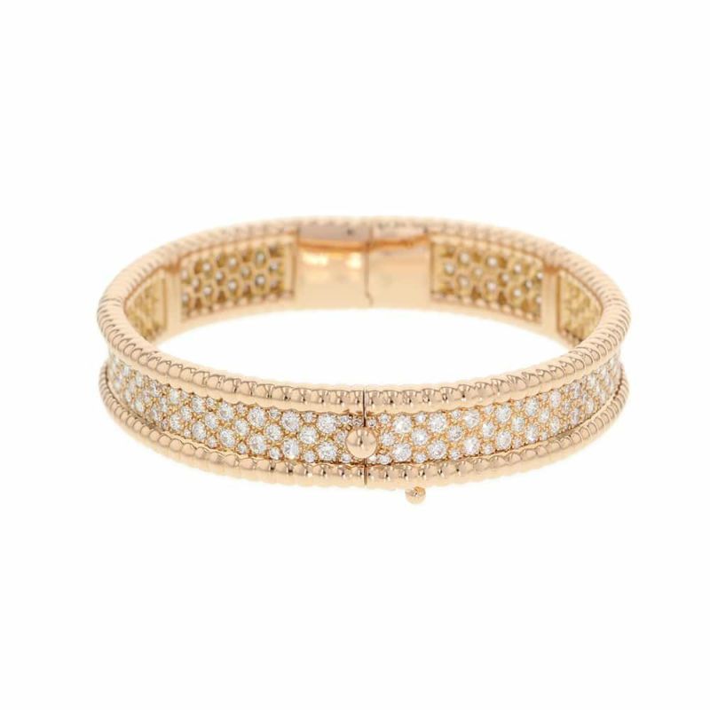 ヴァンクリーフ&アーペル ブレスレット ペルレ 3連モデル エクストラスモール ダイヤ 254P 2.99ct K18PGピンクゴールド VCARO14900