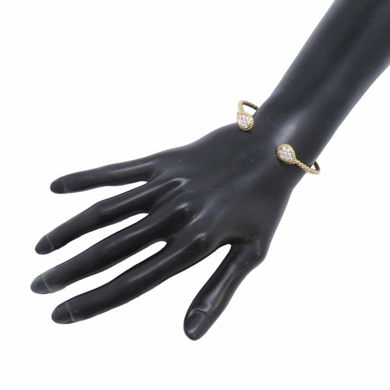 ブシュロン ブレスレット セルパンボエム ツイン モチーフ バングル ダイヤ 16P 計0.64ct K18YGイエローゴールド サイズ17 JBT00817