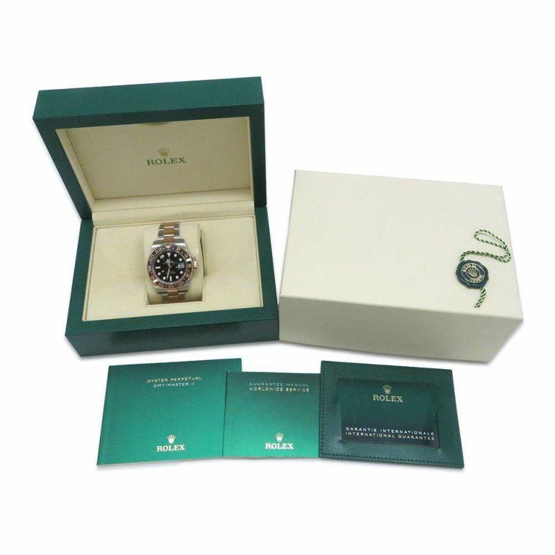 ロレックス GMTマスター2 デイト SS/K18PG 126711CHNR ROLEX 腕時計 エバーローズゴールド 黒文字盤