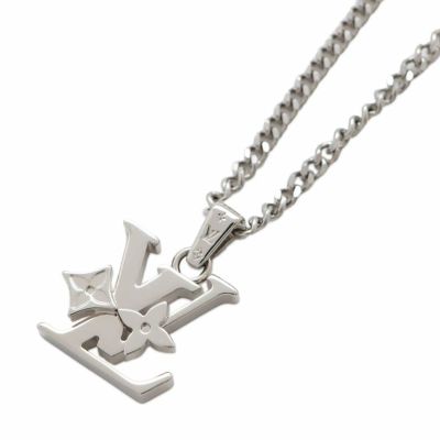Louis Vuitton M型ペンダントネックレス 安心国内】Louis Vuitton ペンダント モノグラム ロウ (Louis
