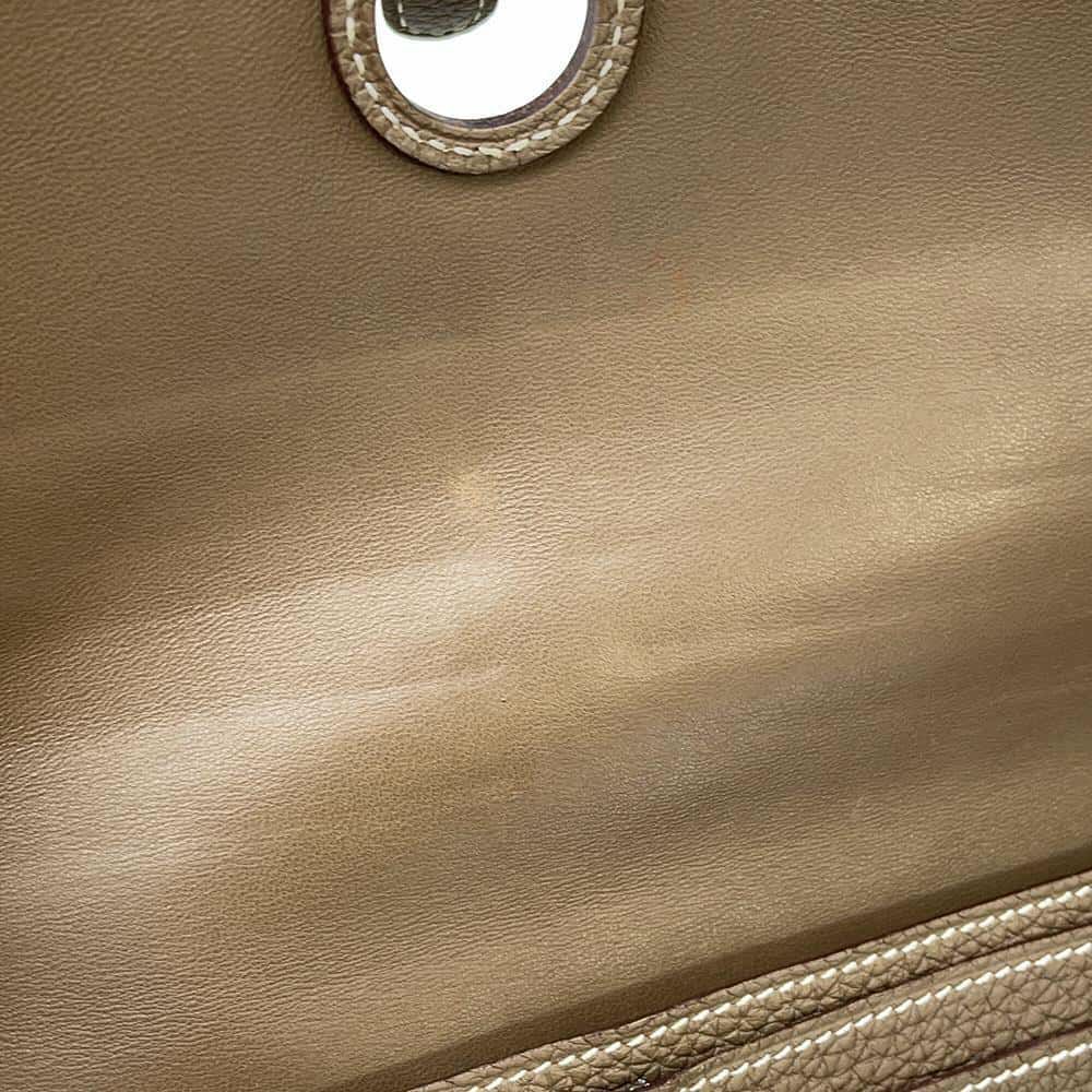 エルメス 長財布 ドゴンロング エトゥープ/シルバー金具 トゴ X刻印 HERMES 財布