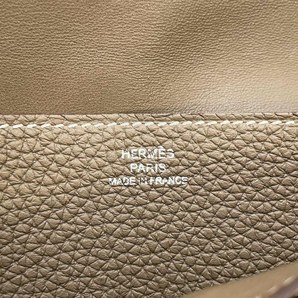 エルメス 長財布 ドゴンロング エトゥープ/シルバー金具 トゴ X刻印 HERMES 財布