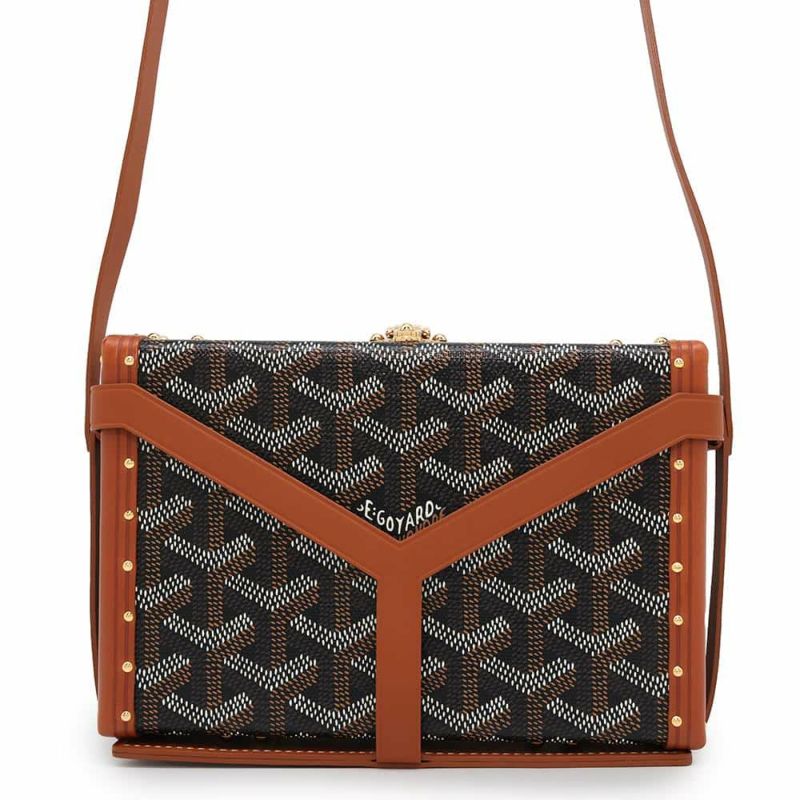 ゴヤール ショルダーバッグ ミノディエール PVC/レザー GOYARD トランク 黒