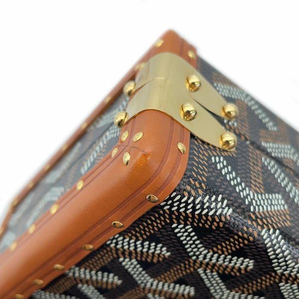 ゴヤール ショルダーバッグ ミノディエール PVC/レザー GOYARD トランク 黒