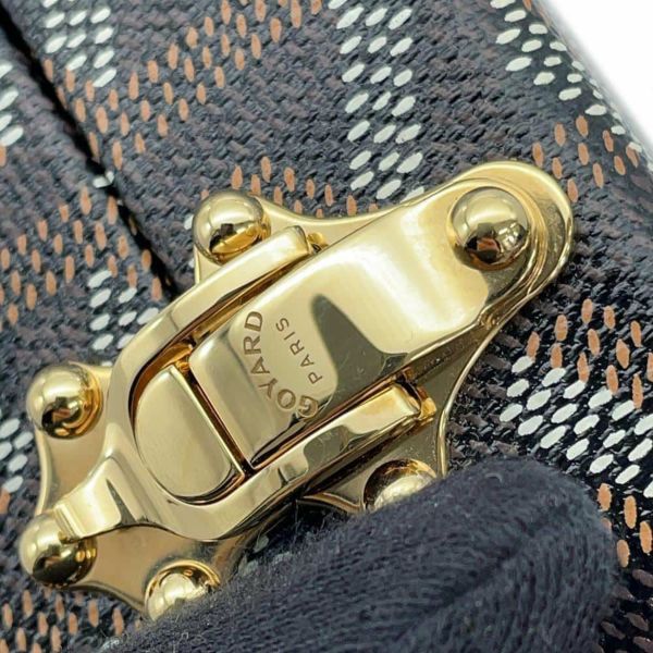 ゴヤール ショルダーバッグ ミノディエール PVC/レザー GOYARD トランク 黒