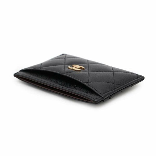 シャネル カードケース マトラッセ ココマーク キャビアスキン AP0213 CHANEL 定期入れ 名刺入れ パスケース 黒