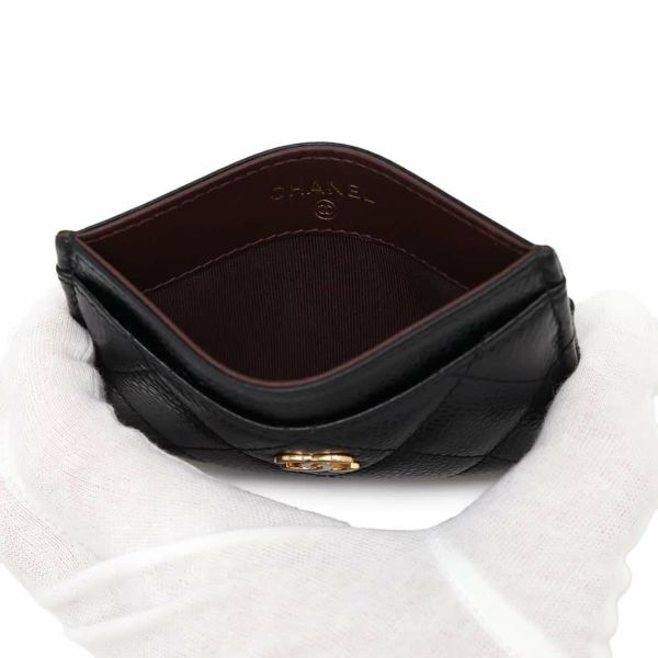 シャネル カードケース マトラッセ ココマーク キャビアスキン AP0213 CHANEL 定期入れ 名刺入れ パスケース 黒