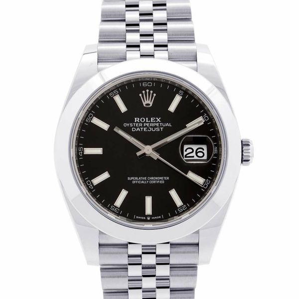 ロレックス デイトジャスト41 ランダムシリアル ルーレット 126300 ROLEX 腕時計 ブライトブラック文字盤