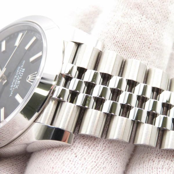 ロレックス デイトジャスト41 ランダムシリアル ルーレット 126300 ROLEX 腕時計 ブライトブラック文字盤