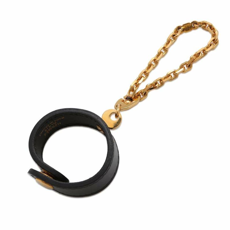 エルメス グローブホルダー ブラック/ゴールド金具 ボックスカーフ HERMES 手袋 黒