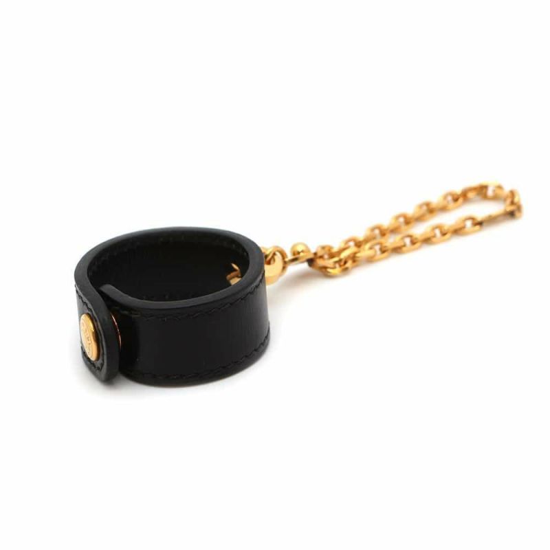 エルメス グローブホルダー ブラック/ゴールド金具 ボックスカーフ HERMES 手袋 黒