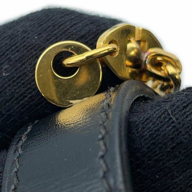 エルメス グローブホルダー ブラック/ゴールド金具 ボックスカーフ HERMES 手袋 黒