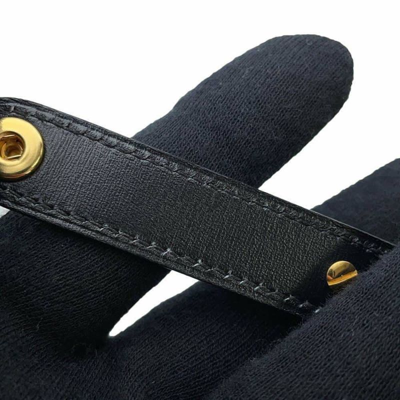 エルメス グローブホルダー ブラック/ゴールド金具 ボックスカーフ HERMES 手袋 黒